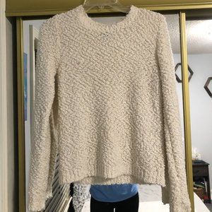 Forever 21 White Popcorn Long Sleeve Sweater